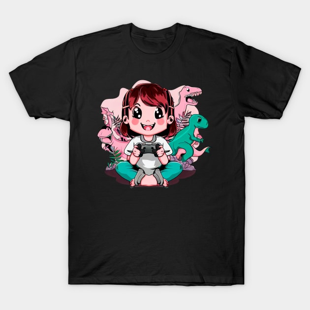 gamer girl T-Shirt by enzoart11